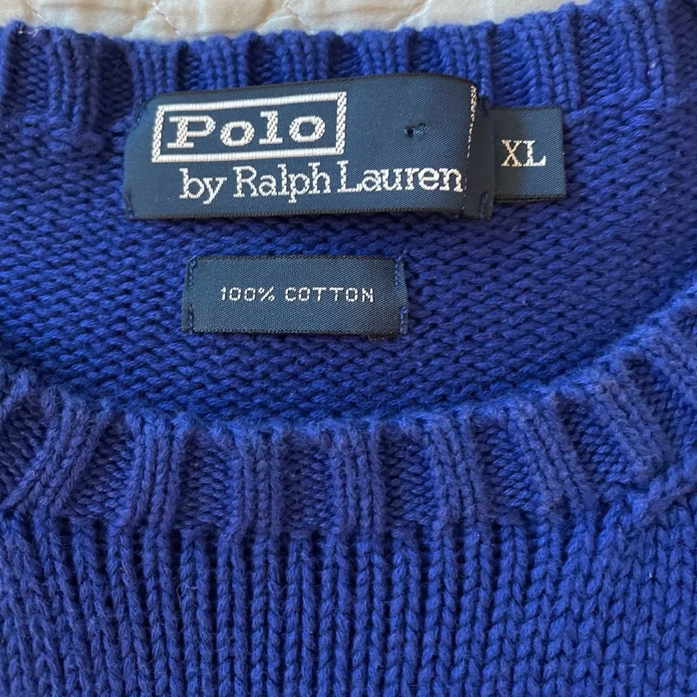 Polo Ralph Lauren Vintage Colorblock Stripe Cotton Crewneck‎ Sweater Size XL